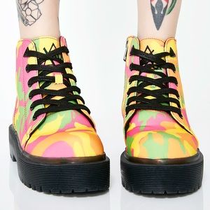 YRU Neon Camo Boots